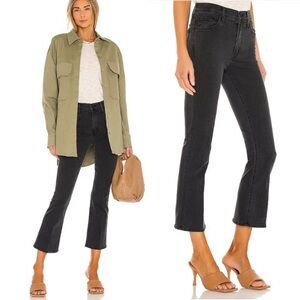 MOTHER Jeans Insider Crop Dancing in the Dark Gray Size 28